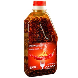 Chili Oil, Hot Sesame Chili Oil Chinese Pepper Oil for Noodles Cooking 16oz Bottles with Chili Crisp Flakes Crispy Fried Chilli Crunch, Crunchy/Vegan/Good on Everything (Super Spicy)