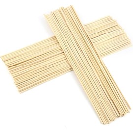 Beech Wood Dowels Smooth Rod Pegs, 100 Pcs Wood Dowel Rods/Wooden Poles, 3mm x 20cm Unfinished Natural Wood Dowel Rods Hardwood Sticks for Crafts and DIY