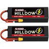 Hilldow 7.4V Lipo Battery 2S 85C 5100mAh Lipos Hard Case