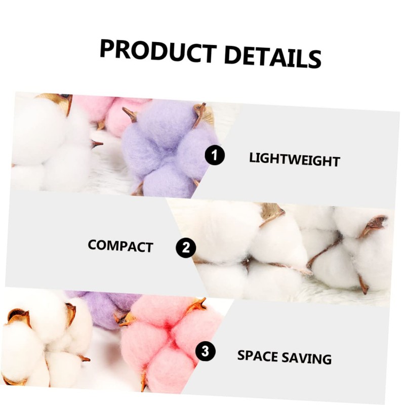 CIYODO Christmas Cotton Ball Props 10pcs Set Soft Cotton Balls