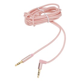 LABRIMP 1Pc Male to Male Aux Audio Cord Durable Stereo Cable for Speakers Headphones and Laptops Rose Gold Quality Copper with Plated Connectors for Use