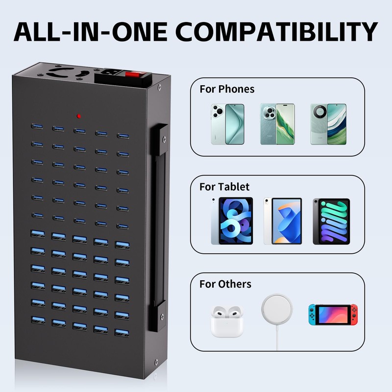 400W USB Charging Station, 60 Port USB Charging Station for