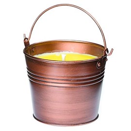 1 Pc, 5" x 4" Citronella Bucket Outdoor Candle Copper 22 Oz. 45 to 60 Hours for Reasonal Event Decor
