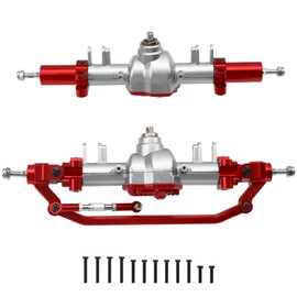 Vgoohobby Metal Front & Rear Portal Axle Set Upgrades Parts Compatible with 1/12 MN128 G500 MN86K MN86KS MN86S RC Crawler Car (Silver)