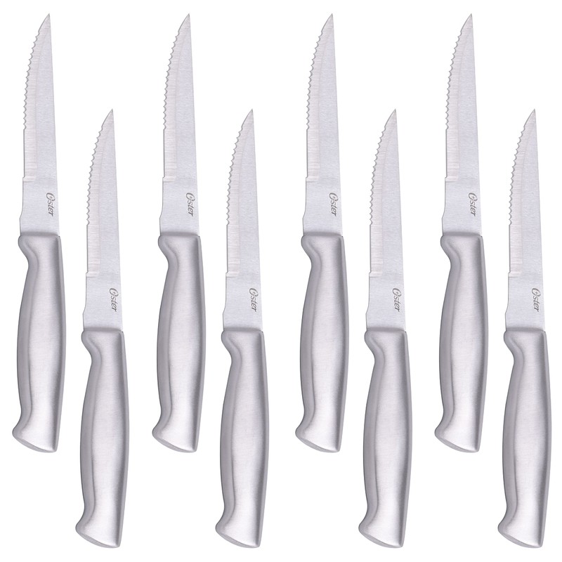 Oster Baldwyn High-Carbon Stainless Steel Kitchen Knife Cutlery Block Set,