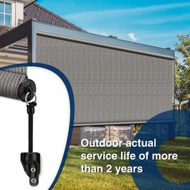 IVYSUN Shade Replacement Parts,Compatible with Coolaroo Exterior Roller Shade(Black,5 Set)
