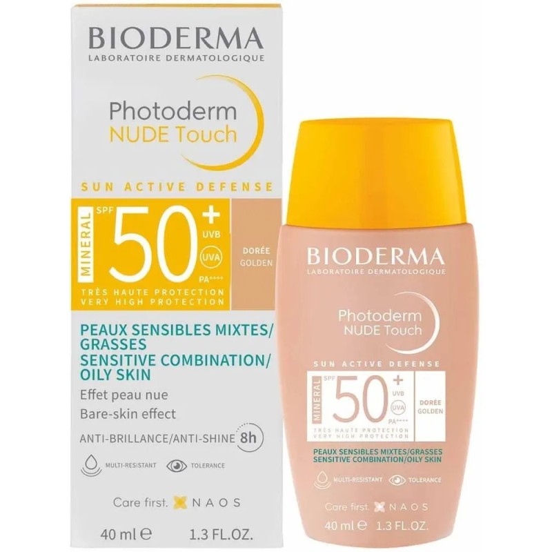 Bioderma Photoderm Nude Touch Mineral Spf50+ Mixta/grasa T.golden