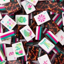 1.26*0.95*0.63 Inch Wholesale Travel Engraved Luxury 160 Set American Mahjong Melamine TilesSize: 1.26*0.95*0.63 Inch, Color: Apple Green