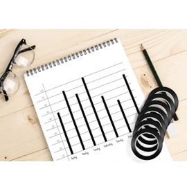 Hsxfl 12 Rolls Graphic Art Tape 1/8 Inch, Whiteboards Chart Tape 216ft Grid Marking Tapes for Creative Art Projects Artist Marking Crafts Decorations (Black)