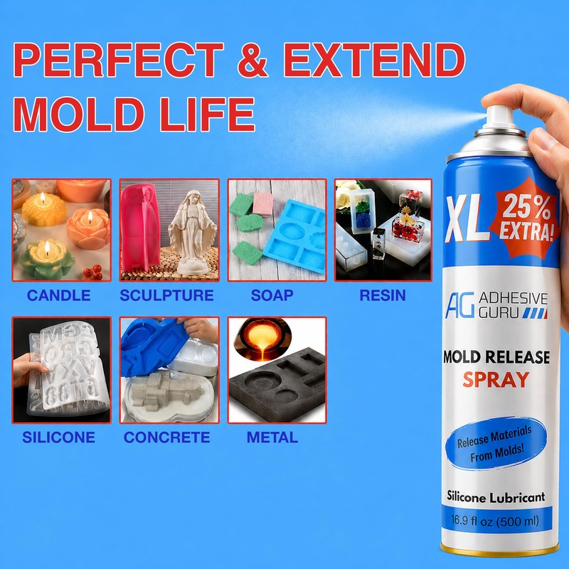 Silicone Mold Release Spray (2x16.9 fl oz / 500ml) Release