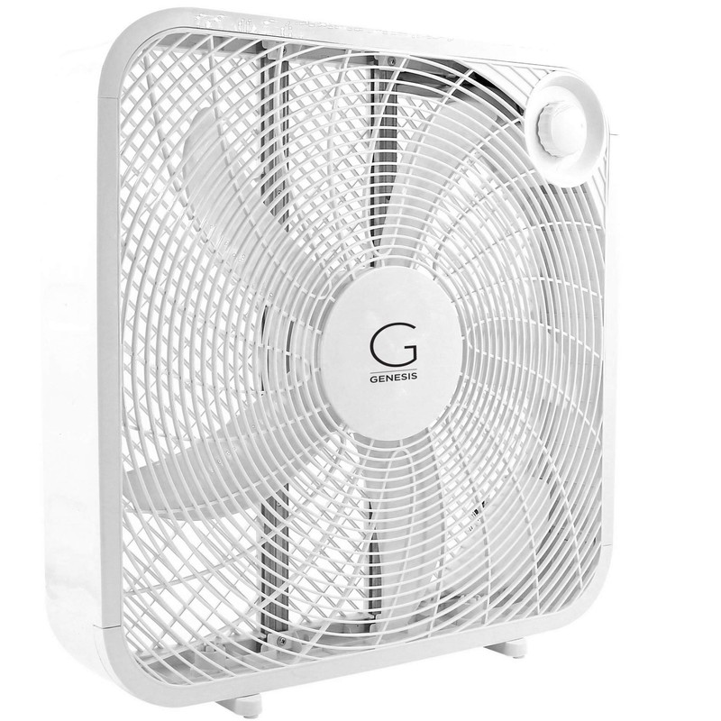 Genesis 20" Box Fan, 3 Settings, Max Cooling Technology, Carry