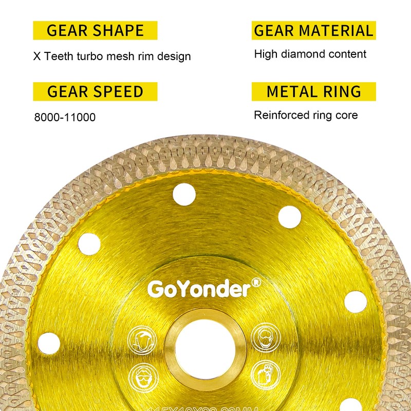 GoYonder 4.5 Inch Tile Blade, Super Thin Diamond Saw Blade