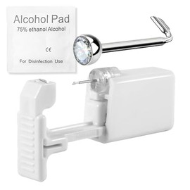 Disposable Piercing Guns Fast Warrior 1 Piece Safety and Painless for NostrilJewels Alcohol Swabs Sterile Suitable for Men and Women
