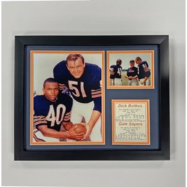 Legends Never Die Dick Butkus and Gale Sayers Framed Photo Collage, 11x14-Inch, (11450U)