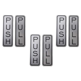 Be The Bestest Brushed 304 Grade Stainless Steel Premium Push/Pull Set Door Vertical Sign 5 x 1.5 inch Stylish (Pack of 3)