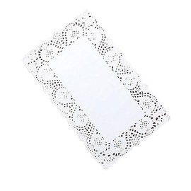 Rectangle Paper Doilies - 12 inch x 16 inch White Lace Disposable Paper Doilies - for Crafts,Cakes,Food, Desserts, 100 PCS