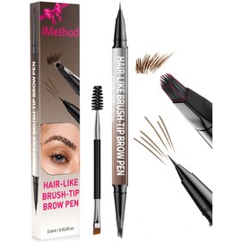 Eyebrow Pen - Eyebrow Pencil,2-in-1 Eyeliner Dual-Ended Microblading Eyebrow Pencil Long Lasting Waterproof Hair-Like Brow Pencil,with Eyebrow Brush,Eyebrow Pencils for Women,Blonde