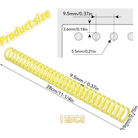 Liahelianx 30-Ring Plastic Binding Combs & Spines - Durable Document Binding Supplies for Teachers/Students/Business, A4 Paper Compatible, Reusable Spiral Coil Refills (Color)
