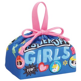 Skater KB7S-A Children's Powerpuff Girls Lunch Drawstring Lunch Bag, Made in Japan