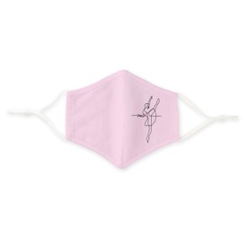 Weddingstar 3-Ply Adult Washable Cloth Face Mask Reusable and Adjustable with Filter Pocket - Pink Ballerina