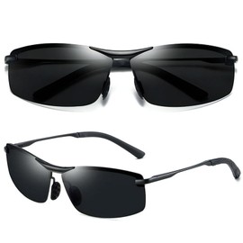 GLOFIN Polarized Sunglasses, Dimming, Sports Sunglasses, Men's, Sunglasses, Fishing, Sports, Golf, Driving, Running, UV Protection, Leisure, black