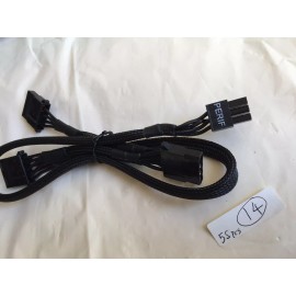 EVGA 4 Pcs  6 pin Perif to 3X IDE DRIVER POWER cable FOR EVGA SuperNOVA 750-1300 G2