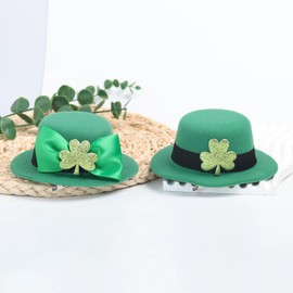 St. Patrick’s Day Hair Clips Green Shamrock Hair Clip Glitter Clover Alligator Clips for Women Girls Kids No Slip Irish Bow Hair Clips Barrettes Luck Of The Irish Hair Accessories