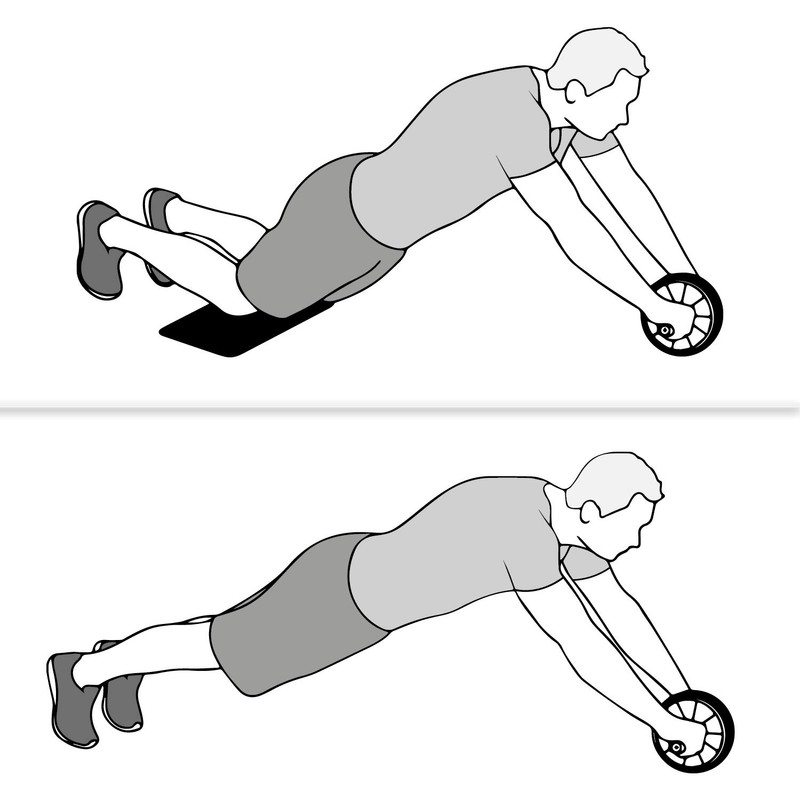 com-four® Abdominal Trainer - Abdominal Roller for Intensive Abdominal Muscle