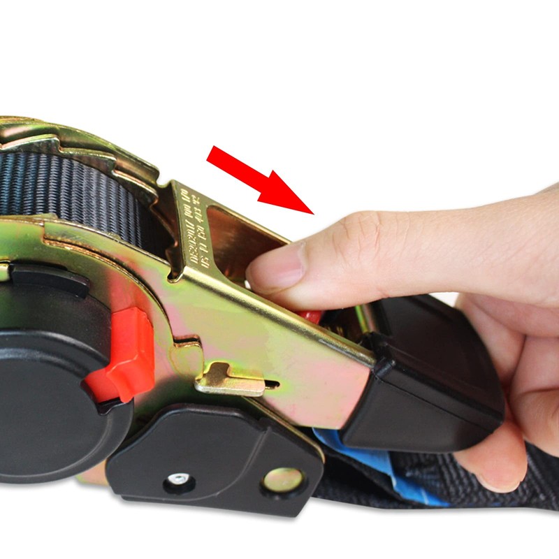 ANLULOAD Retractable Ratchet Strap(1 in x 11.5 ft),Ratchet Tie Down