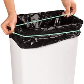 Plasticplace 14" Rubber Bands for 6-10 Gallon Trash Cans, Green (5 Count)