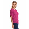 Hybrid & Company Womens Boat Neck Dolman Pink Top Shirt