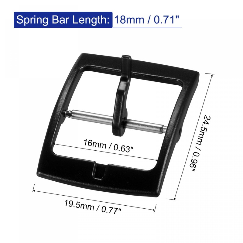 sourcing map 2 x watch strap clip replacement plastic clasp