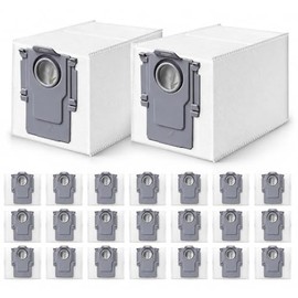 24 Pack Qrevo Dust Bags Replacement for Roborock QV 35A/Qrevo S5V/QV35S/Saros 10/10R/Z70/Qrevo/Q Revo/S/Qrevo Pro/Plus/MaxV/Master/Curv/Edge/S5X/Qrevo Edge S5A/S8 MaxV/S8 Max Ultra Robot Vacuum