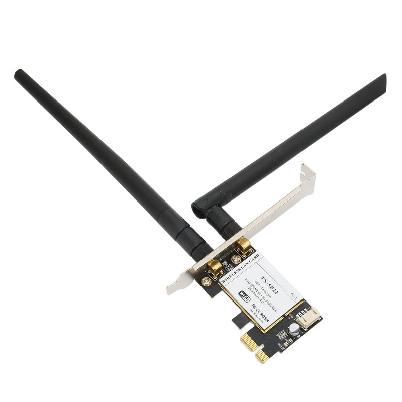 Wireless Internet Card 2.4Ghz 5Ghz 300Mbps High Transmission Rate Black