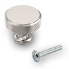 Knurled Cabinet Knobs Nickel, 10PCS Drawer Knobs for Cupboard Wardrobe,