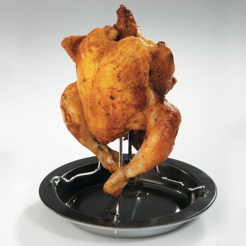 Westmark Hähnchengriller für den Backofen, Höhe: 19,6 cm, Rostfreier Edelstahl/Stahl,