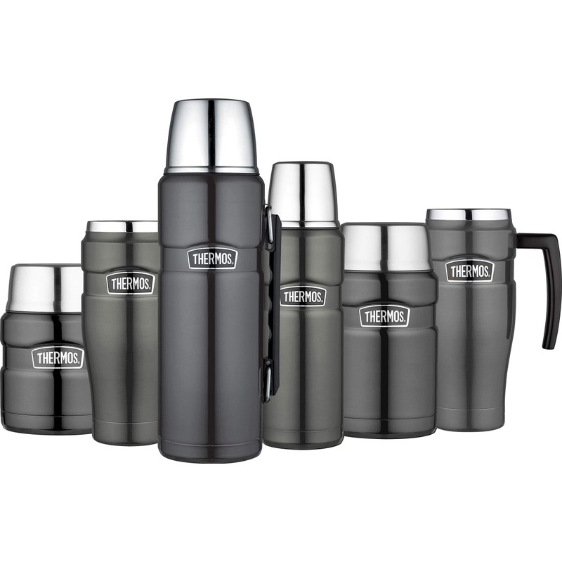 Thermos Stainless King Food Flask, Gun Metal, 470 ml