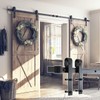 SMARTSTANDARD 10ft Heavy Duty Double Door Sliding Barn Door Hardware