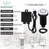 SINKINGDOM Garbage Disposal SinkTop Air Switch Kit with Long Button,Brass