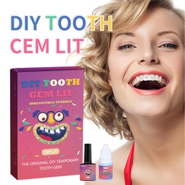 Zgxhga Tooth Gems Kit with Shiny Crystals for Teeth, DIY Teeth Gems Kit Fashionable Decoration Starter Set