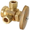 BRASSCRAFT R1701LRX RD 1/2" Female Iron Pipe x 3/8" OD Compression x 3/8" OD Compression Rough Brass Dual Outlet Valve