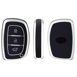 OFFCURVE Key Case Car Key Cover, Key Cover, Key Cover, Key Protective Cover, Suitable for Hyundai i20 i30 i40 ix25 ix30 ix45 Santa Fe Ioniq Sonata Kona Tucson Elantra Solaris Accent