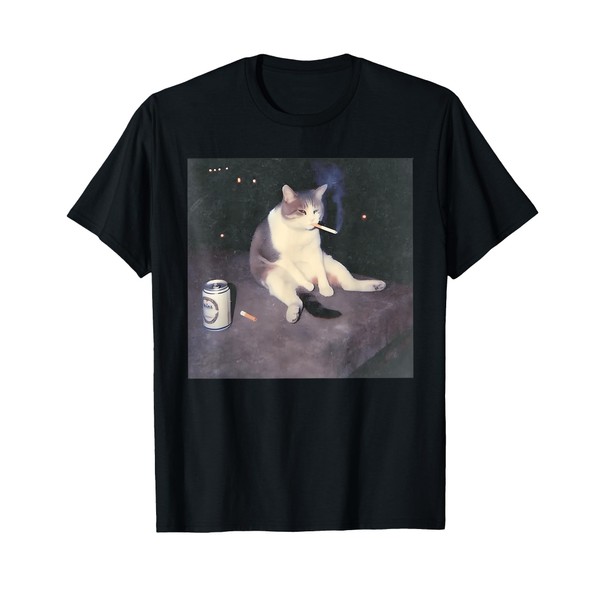 Funny Smoking Cat Meme T-Shirt