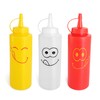 New Star Foodservice 28560 Smiley Faces Squeeze Bottle Set, Plastic,