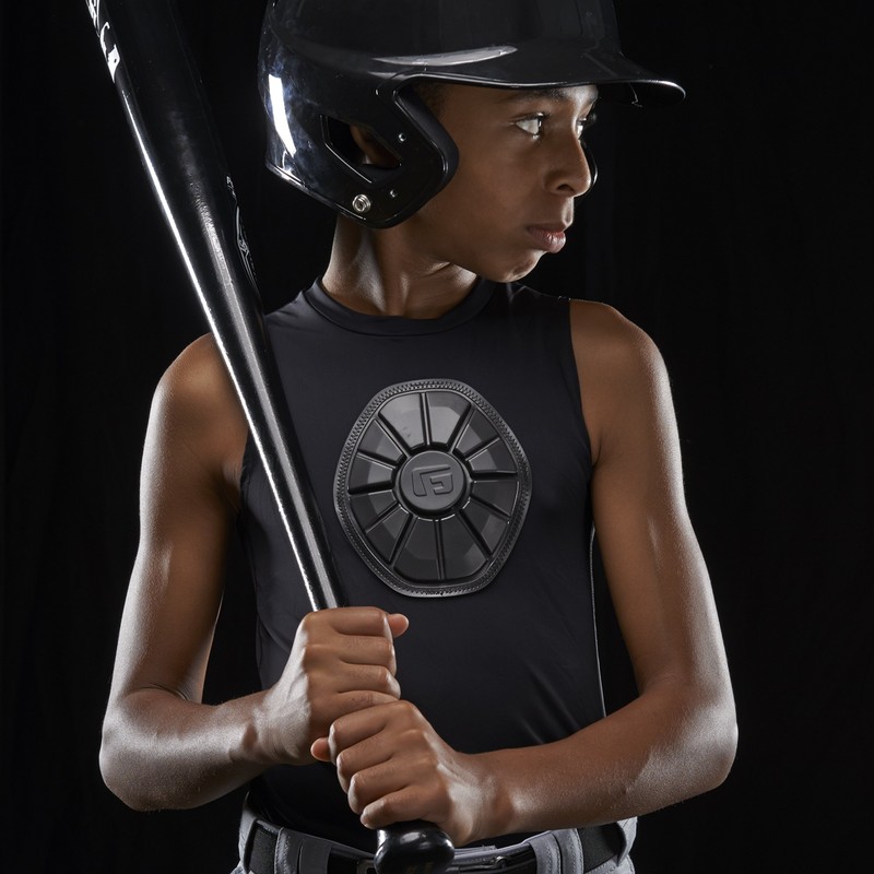G-Form Youth Baseball Pro Sternum Shirt, Black, Medium