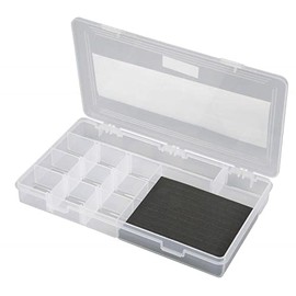 Spro Tackle Box with EVA 23.7 x 14 x 3 cm - Fishing Box for Jig Hooks & Stinger, Tackle Box for Small Parts, Small Parts Box for Fishing Hooks