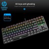 HP GK200 Mechanical Gaming Keyboard Metal Plate Suspended Keycaps (SPANISH)
