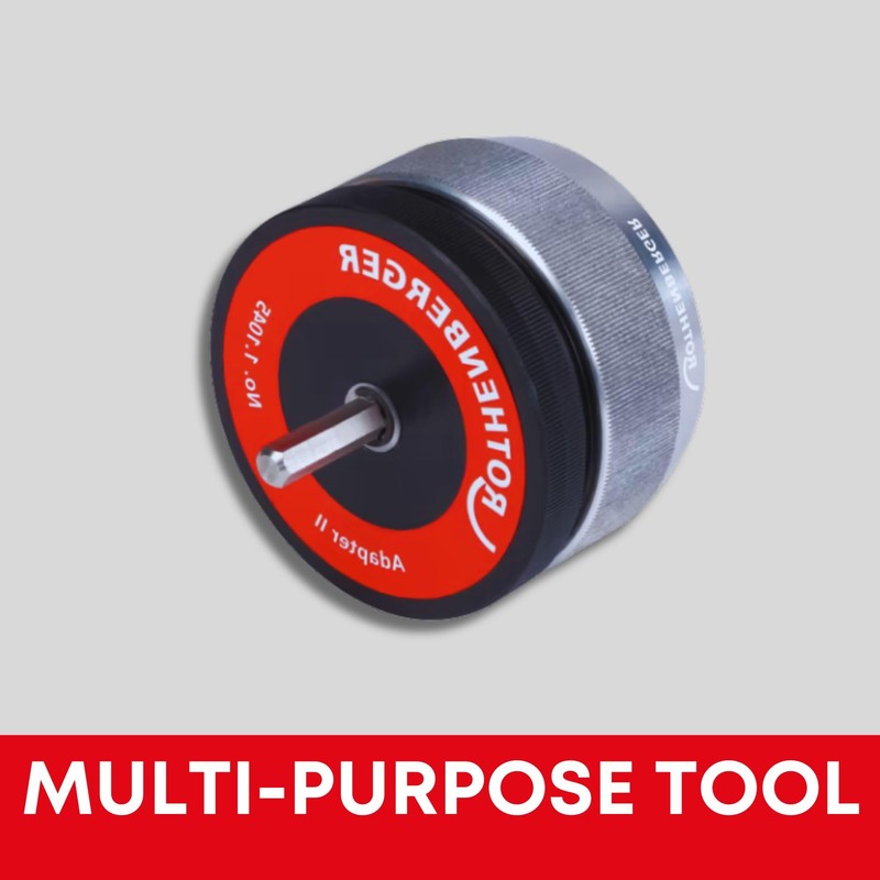 Rothenberger 11045 Deburrer Adaptor II for Internal and External, Black/Silver/Red