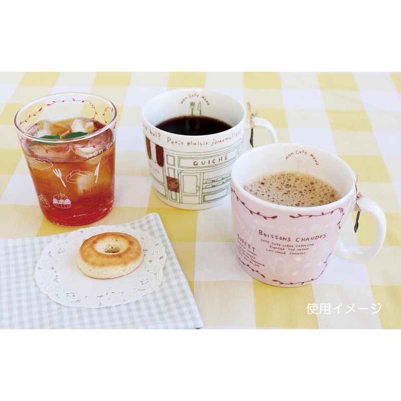 モンカフェ mon cafe マグ menu ピンク 026151