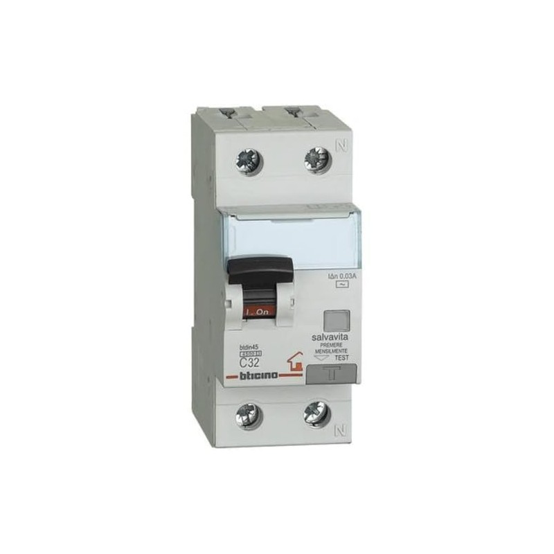 BTicino GC8813F25 Interruttore Magnetotermico Differenziale Tipo F C25 1P+N 4.5kA